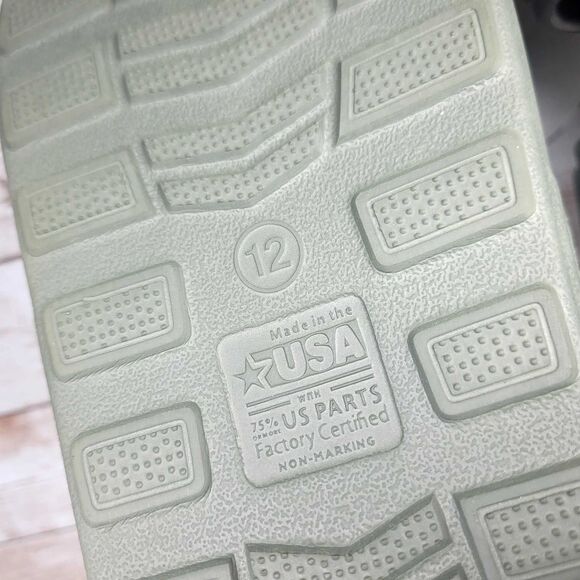 Athletic Works Men's 12 Olive Two Band Slide Sandals Shoes - Picture 8 of 11